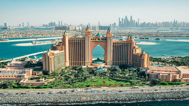 aerial view of Atlantis hotel