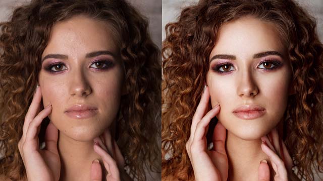 before vs. after portrait photography